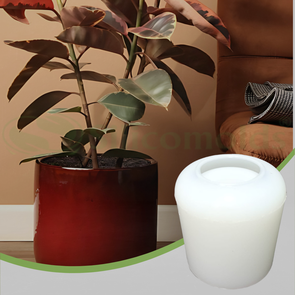 SILICOMOLDS - 3.5" W X 4 " L - Rounded Bottom Planter Mold- URP330-PM